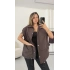 Cate Oversize Yelek - Kahve