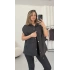 Cate Oversize Yelek - Siyah