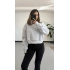 Cloe Balıkçı Yaka Sweatshirt - Gri Melanj