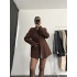 Cruz Astarlı Blazer Ceket - Kahve