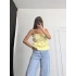 Dalia Büzgülü Straplez - Sarı