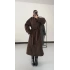 Dik Yaka Long Kaşe Kaban - Kahve
