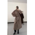Dik Yaka Long Kaşe Kaban - Vizon