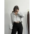 Eloise Fermuarlı Bluz - Gri