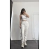Eve Şardonlu Eşofman - Beyaz