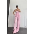 Fiona Straplez Takım - Pembe