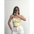 Fırfır Detay Büstiyer- Sarı