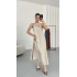 Gia Halter Yaka Elbise - Bej