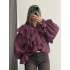 July Volanlı Bluz - Mor