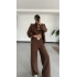 Kapitone 3lü Takım - Kahve