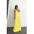 Keten Maxi Elbise -Sarı