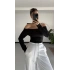 Lonica Madonna Crop - Siyah