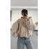 Maira Oversize Süet Ceket - Bej
