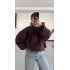 Maira Oversize Süet Ceket - Bordo