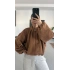 Maira Oversize Süet Ceket - Kahve