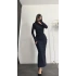 Nadia Simli Elbise - Lacivert