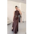 Natalia Maxi Elbise - Kahve