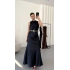 Natalia Maxi Elbise - Lacivert