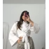 Oline Bağlamalı Gömlek - Beyaz