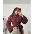 Oline Bağlamalı Gömlek - Bordo
