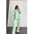 Oversize Şeritli Takım - Su Yeşili