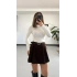 Rita Ön Pileli Şort Etek - Kahve