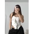 Rose Straplez Crop - Beyaz