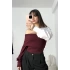 Samanta Tasarım Bluz - Bordo