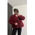 Sasha Kısa Kaşe Kaban - Bordo