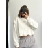 Studio Nakışlı Sweatshirt - Beyaz