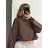 Studio Nakışlı Sweatshirt - Kahve