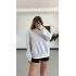 Tshirt Detaylı Sweatshirt - Gri Melanj