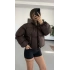 Valeria Şişme Muadil Mont - Kahve
