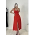 Valery Askılı Aerobin Elbise - Kırmızı