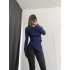 Vien Asimetrik Bluz - Lacivert