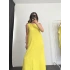 Wind Keten Elbise -Sarı