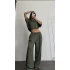 Yelda Crop Takım - Haki