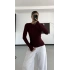 Zelda Parmak Geçmeli Bluz - Bordo