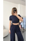Molly Büzgülü Takım - Lacivert
