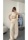 Molly Büzgülü Takım - Bej