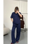 Carla Polo Yaka Takım - Lacivert