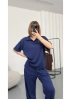 Carla Polo Yaka Takım - Lacivert
