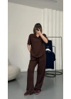 Carla Polo Yaka Takım - Kahve