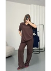 Carla Polo Yaka Takım - Kahve