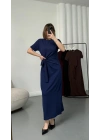 Candy Bağlamalı Elbise - Lacivert