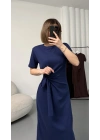 Candy Bağlamalı Elbise - Lacivert