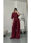Laure Kuşaklı Takım - Bordo