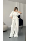 Laure Kuşaklı Takım - Beyaz