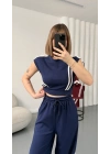 Petra Şeritli Eşofman Takım - Lacivert