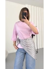 Nila Parçalı Tshirt - Pembe